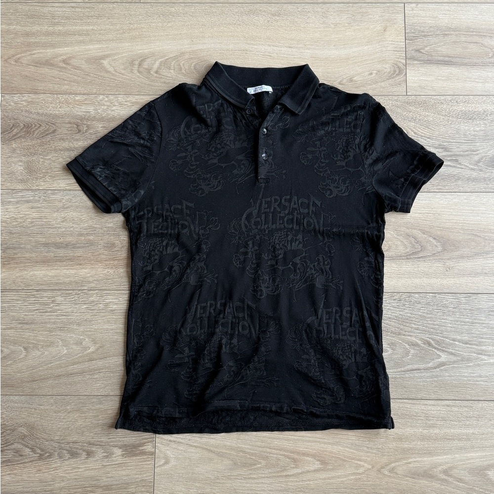 Versace Black Polo Shirt